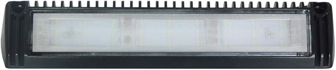 Raycharm 13" RV Exterior LED Work Scene Light Fixture, 40° Down Angle Flood Beam, 6000K Cool-White, 12V/24V DC, High Lumen Output Low Current Draw, Aluminum Housing Black Finish, 1-Pack