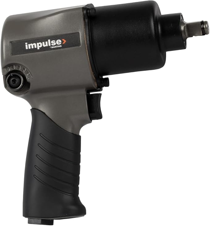 Martins Industries Impulse 1/2" Classic Impact Wrench 531 ft-lb, Twin Hammer Mechanism, 5-Speed, Forward-Reverse, Ergonomic Handle