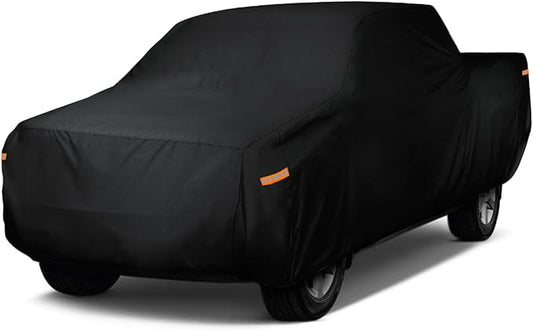 EzyShade 10-Layer Truck Cover Waterproof All Weather. See Vehicle Size-Chart for Accurate Fit. Outdoor Pickup Truck Covers - Ford F150 Colorado RAM. Sun Snow Rain. Black, Size T3 (See SizeChart)