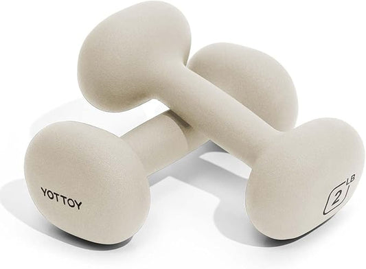 YOTTOY Weights Dumbbells Set for Women,2-15 Pound Dumbbells Set of 2, Non-Slip Hand Weights for Home Workouts, Portable Strength Training Neoprene dumbbells