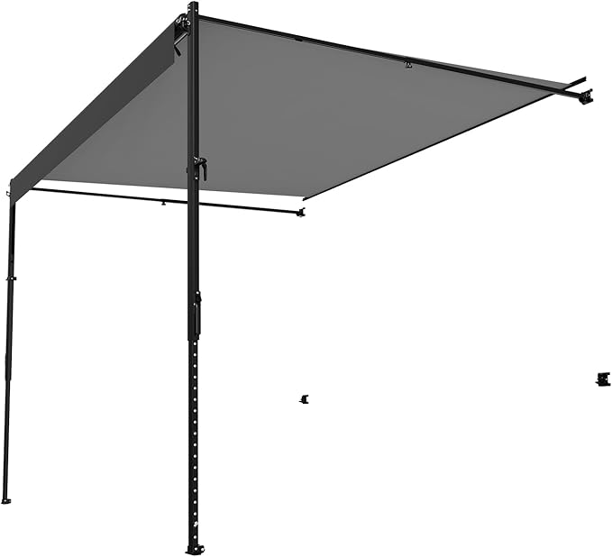 VEVOR Manual RV Awning Complete Kit, 14' Retractable Awning with Aluminum Alloy Frame, Outdoor Trailer Awning, Fit for Most RVs(Black Fade)