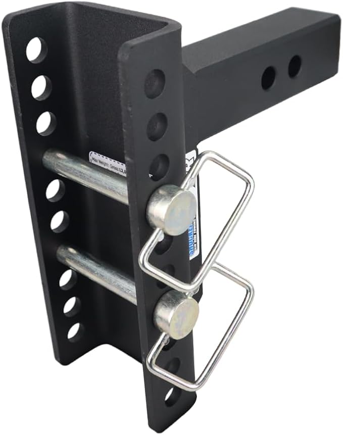 Shocker XR Adjustable Hitch w/Black Combo Ball & Sway Control Towing Kit, Fits 2" Hitch 10 Hole 2 Sway Arms Fits 2" Hitch 10 Hole Frame, Has 2 Sway Arms