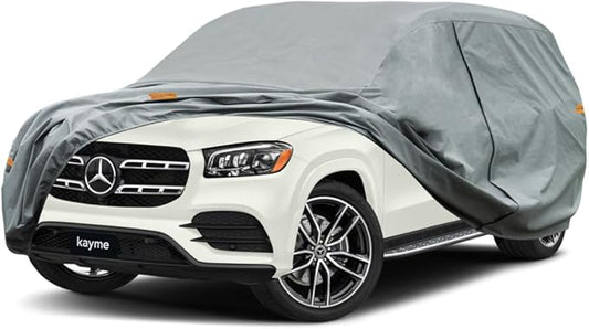Kayme Heavy Duty SUV Car Cover Custom Fit Mercedes Benz GLS 350 450 580 600/AMG GLS 63/Maybach GLS 600  Waterproof All Weather for Automobiles, Full Exterior Covers Sun Rain UV Protection.