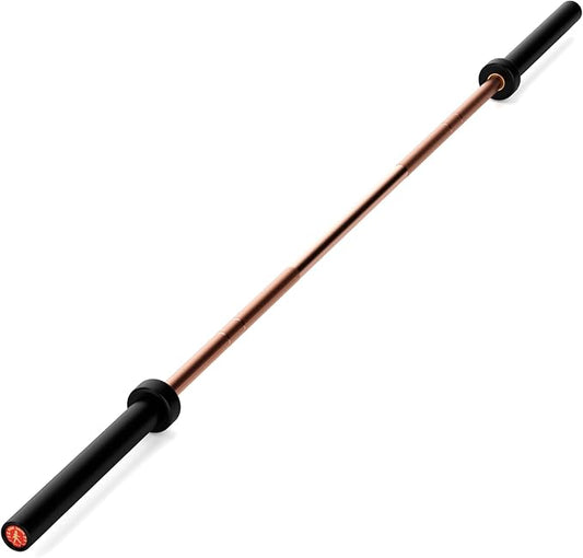 7FT Olympic Barbell, 1500LB Capacity Weight Bar with Knurled Grip, Fits 2” Plates, Straight Bar for Powerlifting, Weightlifting & Bench Press