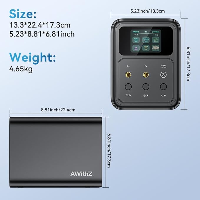 Capacitor Battery Spot Welder, AWithZ 69.2 KW Spot Welder, 2-in-1 Automatic & Foot Pedal Two Modes Battery Farad Welding Equipment for 18650/LiFePO4 Lithium Battery Pack Building