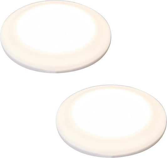 Facon 3.5" LED RV Puck Light Surface Mount - 2Pack, 12V RV Dome Light with Switch, 230LM Cool White (4000K), Ideal for RVs, Motorhomes, Campers, Marine Vehicles