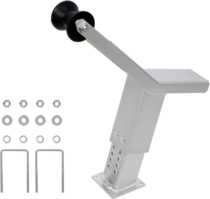 Boat Trailer Winch Post with Roller, Boat Trailer Winch Stand Fit 3" W X 4" H Boat Trailer Drawbar, Height Adjustable Boat Winch Mounts for Fishing Boat,Sail Boat