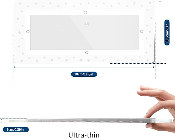 Miady RV Dimmable Lights Interior 1800 LM, 4 Color Temperature Warm Natural Cool White and Blue Ambient Lightting, 12V Volt Led Ceiling Dome Light for Camper/Car/Trailer/Boat, 4-Pack