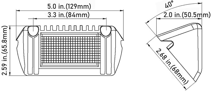 5 Inch LED RV Patio Lights Exterior, Awning Outdoor Porch Light Fixture, 12V/24V DC, 6000K Cool White, Down Angle Flood Beam, for Truck Boat Camper, Aluminum Housing Black Finish, 1 Pack