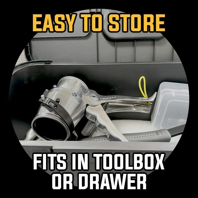 SILIGUN™ PRO Compact 24:1 Caulking Gun - No Drip Caulk Gun - Patent Design - Lightweight Aluminum Frame - Works with all 10 oz Tubes (SILIGUN PRO)