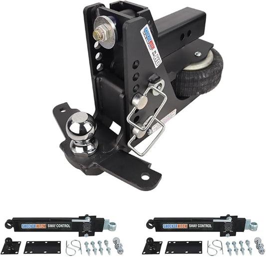 Shocker HD Max Air Drop Hitch & Sway Control Towing Kit, Fits 2-1/2"Hitch Has 2-5/16"Ball