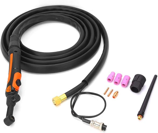 Tig Welding Torch Gun, Tig/Wp - 9vf 13.12ft 8mm ² Wire Diameter Quick Toggling Between On And Off Positions M16x1.5 Air Interface Ergonomic Welding Torch