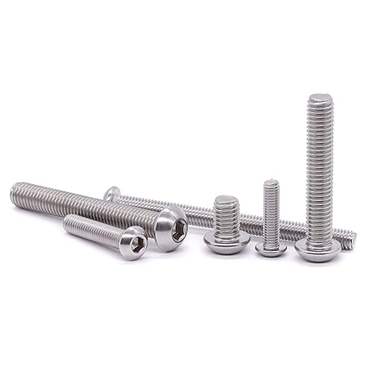 1/4-20 x 1-7/8" Button Head Socket Cap Bolts Screws, 304 Stainless Steel 18-8, Allen Hex Drive, Bright Finish, Fully Machine Thread, Pack of 25