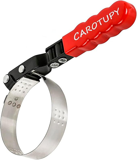 Small Swivel Oil Filter Wrench, Oil Filter Removal Tool, Adjustable Filter Wrench Fits Filter from 2-3/4" to 3-1/3" for Cars, Motorcycles and Lawn-mower