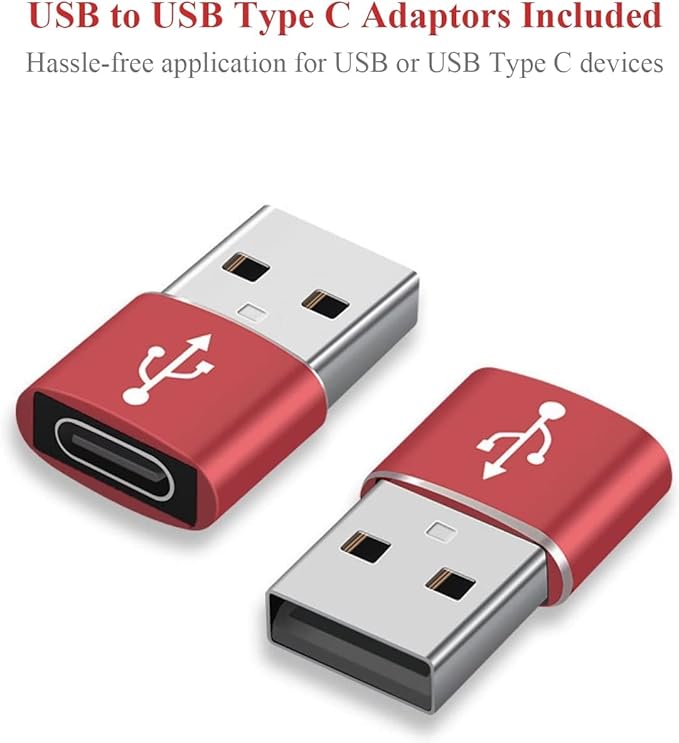 Pro Chaser 400W Car Power Inverter 12V DC to 110V AC Car Truck RV Inverter 6.2A Dual USB Charging Ports for Road Trips (Type C Adaptors Included) (Red)