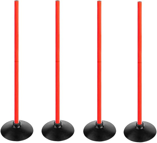 Orange Soccer Agility Poles Set Detachable Sports Trainning Speed Pole Slalom Poles with Rubber Base Sport Traning Equipment