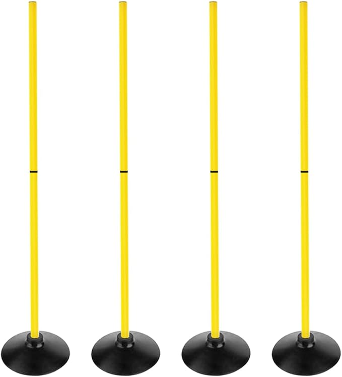 Soccer Agility Poles Set Detachable Sports Trainning Speed Pole Slalom Poles with Rubber Base Sport Traning Equipment