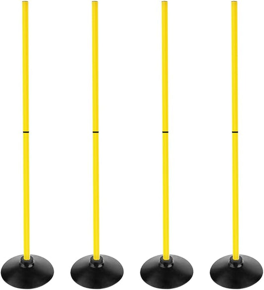 Soccer Agility Poles Set Detachable Sports Trainning Speed Pole Slalom Poles with Rubber Base Sport Traning Equipment