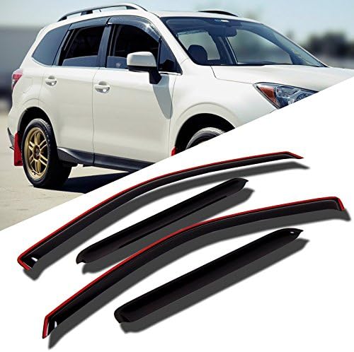 TuningPros WD-260 Tinted Smoke Out-Channel Window Visor Deflector Rain Guard 4-pc Set