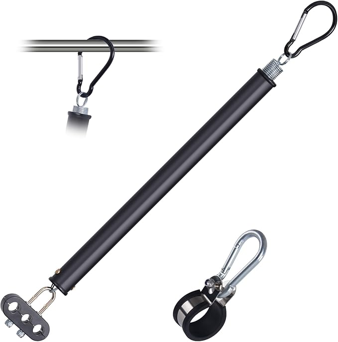 CheeMuii 16" Single Tender Spring Kit with 3-in-1 Air Line Holder and 3-Hole Clamp Holder Heavy Duty Tender Spring for Semi Truck Air Lines Kit with 2 Style Air Line Holders for Truck Trailer Tractor