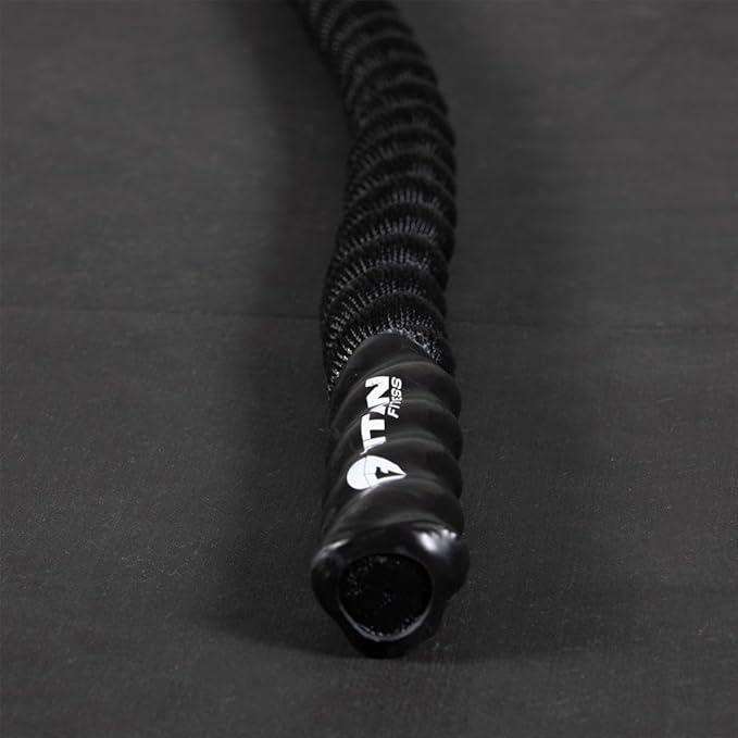 Titan Fitness Battle Rope 30ft x 2in, Poly Dacron Heavy Rope for Home Gym Conditioning Workouts, Cross-Train, Strength Training Exercises