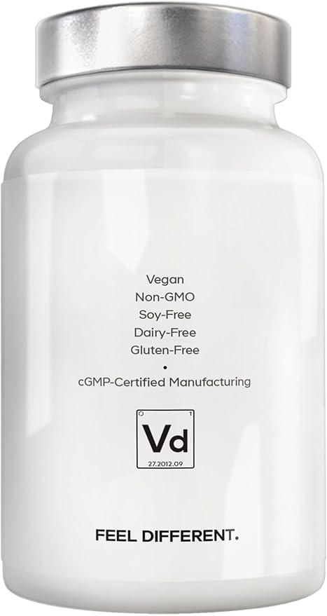 Amen Vitamin D, K2 & Zinc, Cholecalciferol D3 5000 IU, Organic Whole Food Blend with Apple, Blueberry, Cranberry, Elderberry Powder Fruits, Vegan Supplement, D3 K2 Vitamins, Non-GMO - 60 Capsules