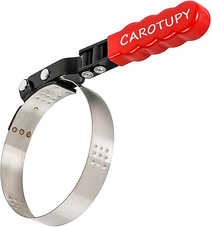 Medium Oil Filter Wrench, Oil Filter Removal Tool Adjustable from 3-5/6" to 4-1/2" for Cars, Motorcycles and Trucks