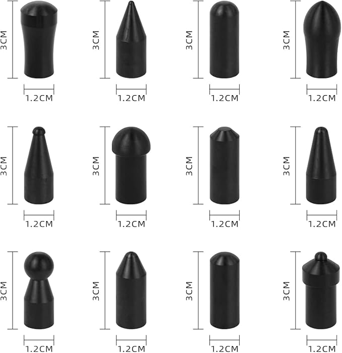 LadyRosian Paintless Dent Removal Rods Kit 18PCS with Rubber Replaceable Heads Tool for Car Body Hail Damage Dent Repair