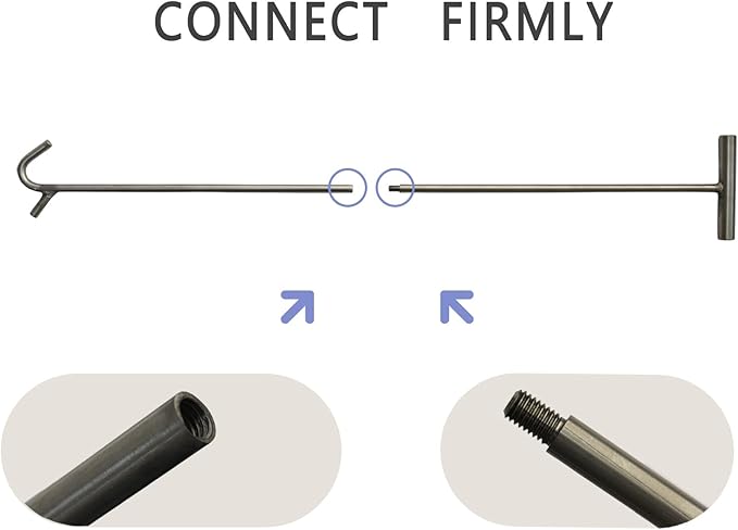 5th Wheel Pin Puller,Portable Stainless Steel Type S-Hook 32 inch,1pack