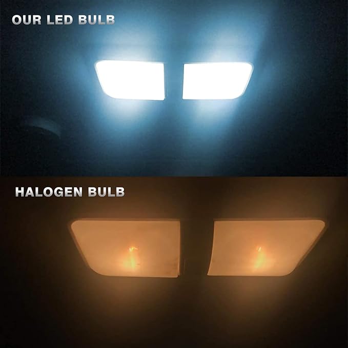 1156 1141 1003 7506 BA15S LED Bulbs Super Bright 3014 50-SMD LED Replacement for 12 Volt RV Camper Trailer Boat Trunk Interior Lights (Cool White, 20)