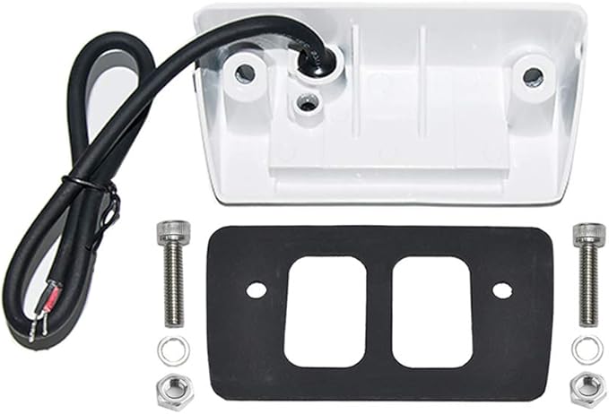 Raycharm 5" RV & Boat Exterior LED Work Light Fixture, 40° Down Angle Flood Beam, 4000K Natural-White, 12V/24V DC, High Lumen Output Low Current Draw, Waterproof White Finish, 1-Pack