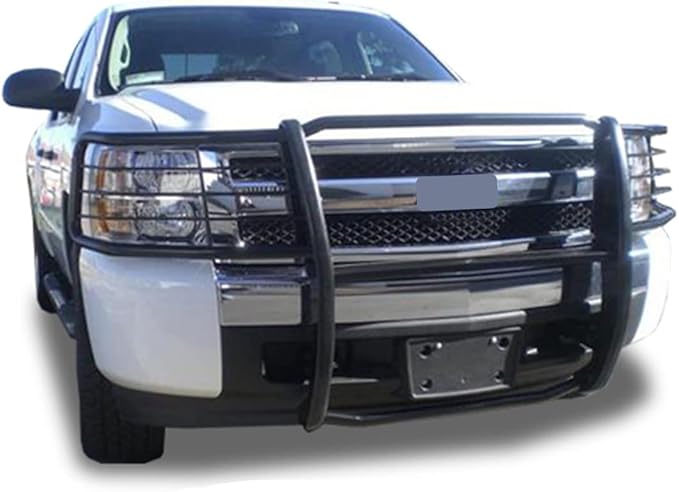 Black Horse Grille brush Bumper Guard Modular Black Compatible with 2007-2013 Chevrolet Silverado 1500-17A035700A2MA