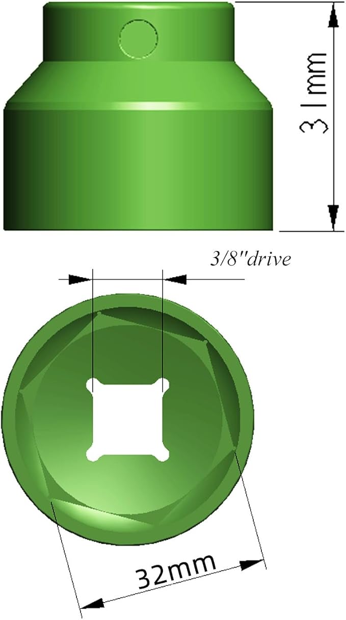 32mm Oil Filter Socket Wrench, for Ecotec TDI GM VW Polaris Chevrolet BMW Mini Volvo Audi Fuel Filter/Oil Filter Cap socket Removal Tool