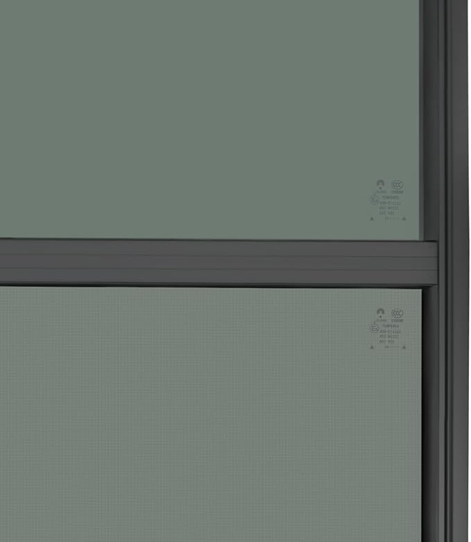 18" W x 35" H RV Window Vertical Sliding, DOT Certified - Shatterproof Tempered Tinted Glass, with Net Screen and Trim Ring, Teardrop Replacement Trailer Camper Window