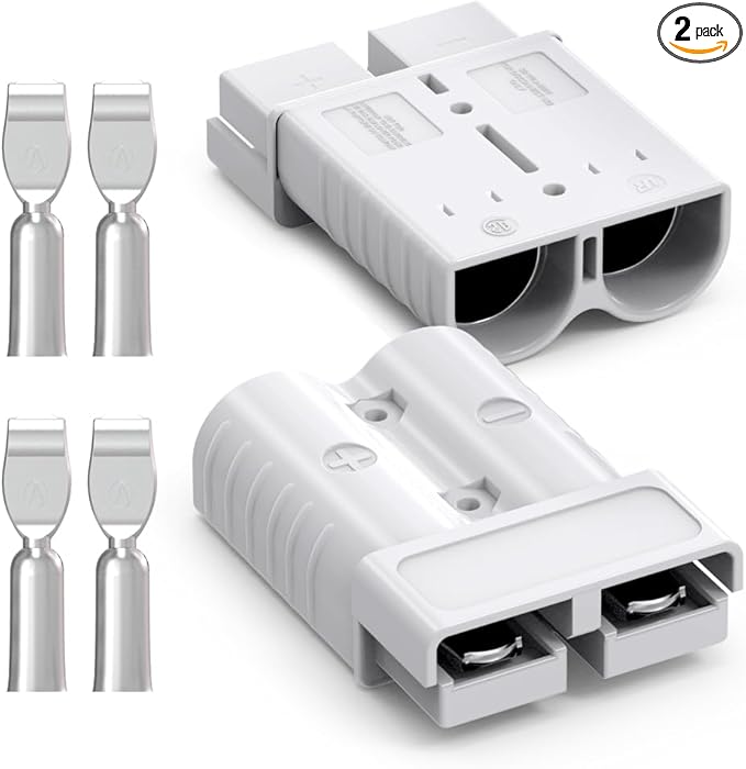 Anderson Connector, 175AMP 1/0AWG Battery Quick Connect/Disconnect Connector Kit 12v-36V Winch Wiring Kit for Cable RV Truck Winch(2 Pack)