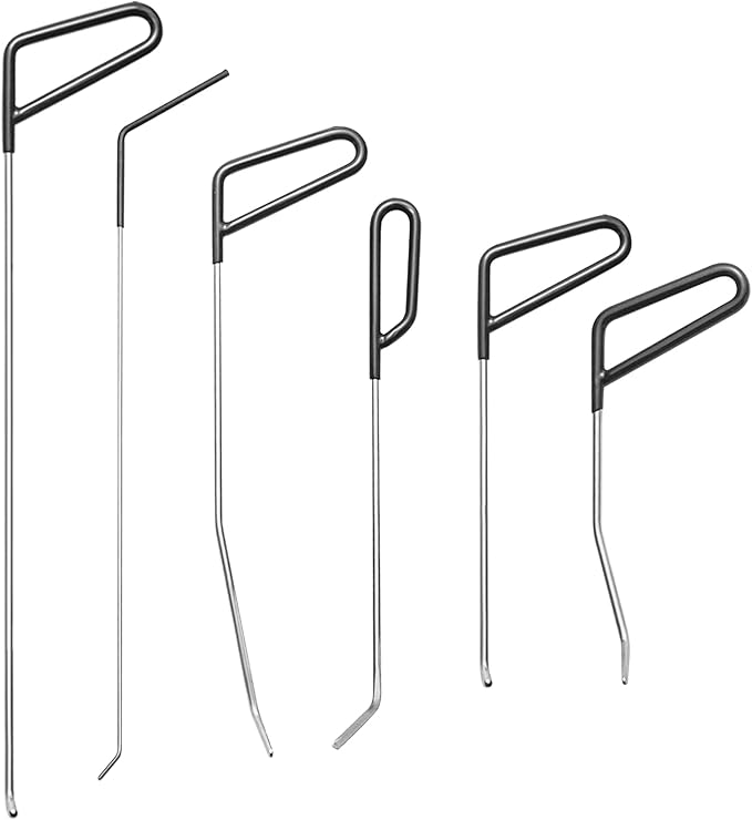 VEVOR Rods Dent Removal Kit, 21 Pcs Paintless Dent Repair Rods, Stainless Steel Dent Rods, Whale Tail Dent Repair Tools, Professional Hail Dent Removal Tool For Minor Dents, Door Dings And Hail Damage