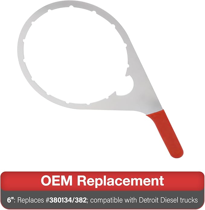 SPARKWHIZ 4.6 Inch, 6 Inch, 8 Inch Fuel Filter Wrench Compatible with 380134 382 Detroit Diesel Truck Engines, Navistar Engines Diesel DD13, DD15, DD16, Peterbilt & Cummins Diesels