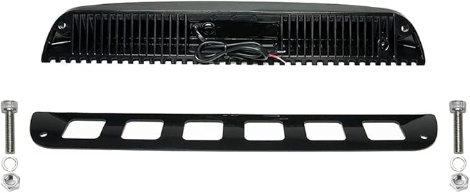 Raycharm 15.4" RV Low-Profile LED Work Light Fixture, 40° Down Angle Focused Flood Beam, 3000K Warm-White, High Light-Output Low Ampere, Aluminum Housing Black Finish, 12V/24V, 1-Pack