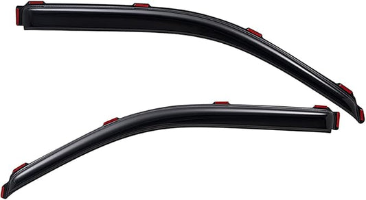 Extra Durable In-Channel Window Visor, Fits 2004-2014 Ford F-150 SuperCab; 2009-2014 F-150 Regular/SuperCrew; 2010-2014 F-150 SVT Raptor SuperCab/SuperCrew, UV Protect Wind Deflector, Smoke, 2-Pcs