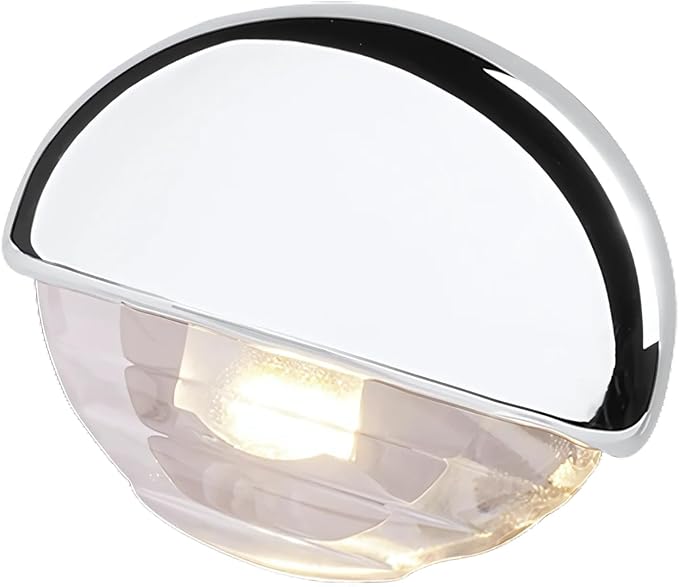 SEAFLO 04 Series LED Oblong Courtesy Light – Warm White, 12V, 0.2W, IP67, Compact Flush Mount Marine Step/Deck Accent Light for Boat/RV/Caravan, Durable PC Housing, 1.78”x1.25”x0.81”, 4-Year Warranty