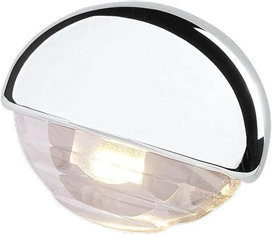 SEAFLO 04 Series LED Oblong Courtesy Light – Warm White, 12V, 0.2W, IP67, Compact Flush Mount Marine Step/Deck Accent Light for Boat/RV/Caravan, Durable PC Housing, 1.78”x1.25”x0.81”, 4-Year Warranty