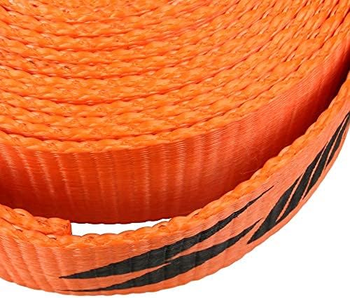 Recovery Tow Strap 3in X 30ft Heavy Duty 30,000 lbs Break Strength, Use for Emergency Towing Rope, Tree Saver, Winch Extension, Triple Reinforced Loops, Protective Sleeves,Car Accessories