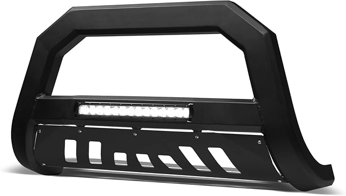 Armordillo 8705193 AR Series Aluminum Bull Bar with LED Light Bar - Matte Black Fits 2019-2021 Chevy Silveardo/GMC Sierra 1500