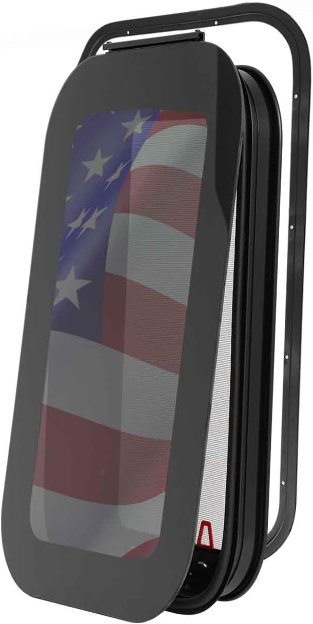 14x22 RV Slider Window - Frameless Design, DOT-Approved Tinted Glass, Weatherproof Aluminum Frame, w/Mesh Screen & Install Kit (Fits 1.5"-1.875" Walls)