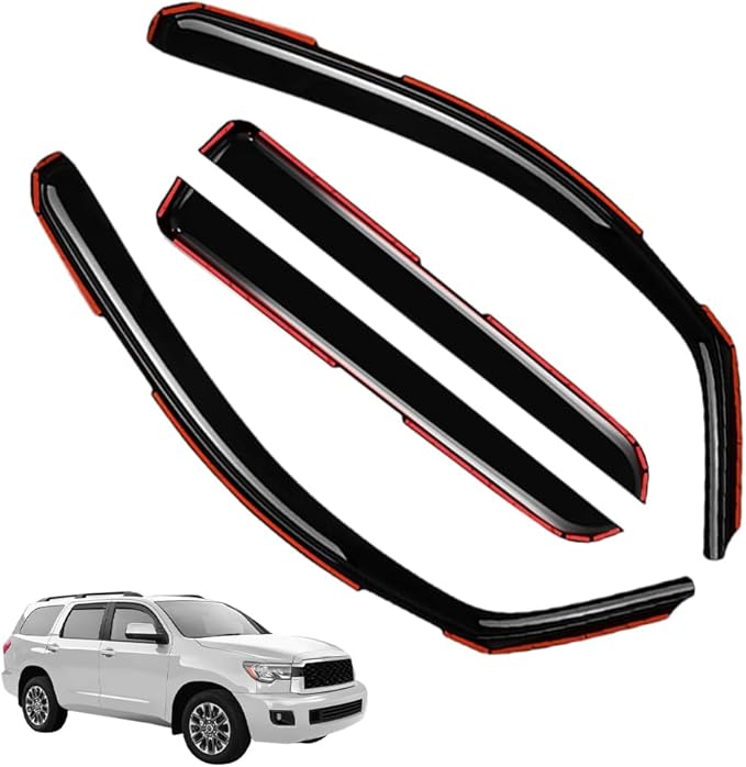 in-Channel Window Visors Rain Guards FIT Mazda CX-50 2023-2025 (2023-2025) – 4-Piece in-Channel Dark-Smoke Polycarbonate Vent Deflectors