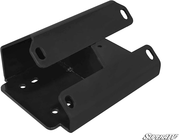 SuperATV Black Ops 3500 lb Winch with Heavy Duty Winch Mounting Plate for Can Am Defender/Defender Max | Complete Can Am Defender Winch Kit Ready for Install | 3/16" Steel Plating