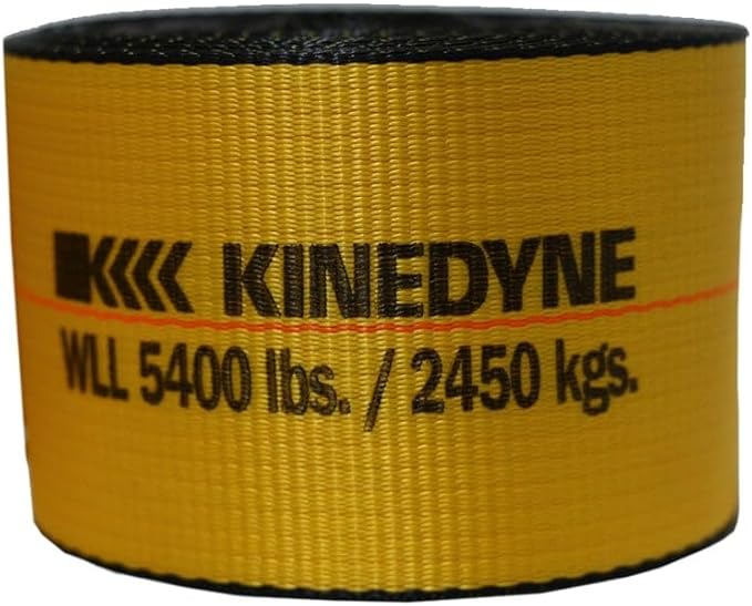 Mytee Products Kinedyne Winch Straps 4" x 30' Gold Heavy Duty Tie Down w/Flat Hooks WLL# 5400 lbs | 4 Inch Cargo Control for Flatbed Truck Utility Trailer (10 Pack)