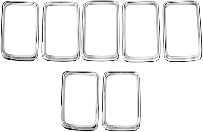 for Grand Cherokee Chrome Grill Inserts Front Grille Mesh no Mesh Cover Guard for 2014-2016 Jeep Grand Cherokee Clip-on Grille Accessories