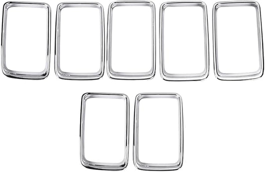 for Grand Cherokee Chrome Grill Inserts Front Grille Mesh no Mesh Cover Guard for 2014-2016 Jeep Grand Cherokee Clip-on Grille Accessories