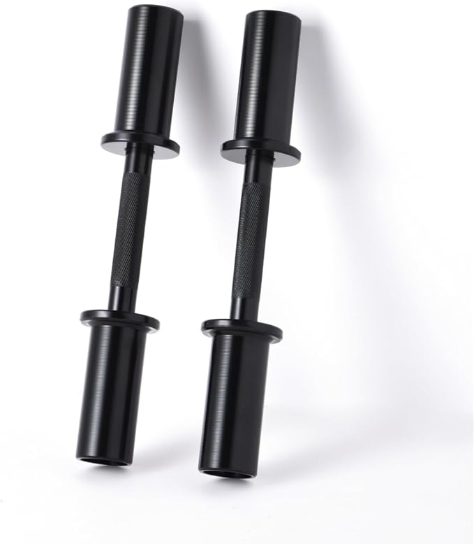 16" Olympic Dumbbell Handle Pair - Solid Adjustable Dumbbell Bars With Spring Collars 2'' Can Load(150LB/350LB), Suitable For Home Gym Exercise